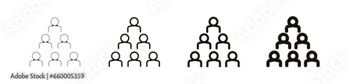 Equipe groupe Teambuilding entreprise travail pictogramme icône et symbole logo