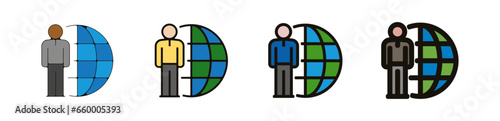 Planète Teambuilding entreprise travail pictogramme icône et symbole logo