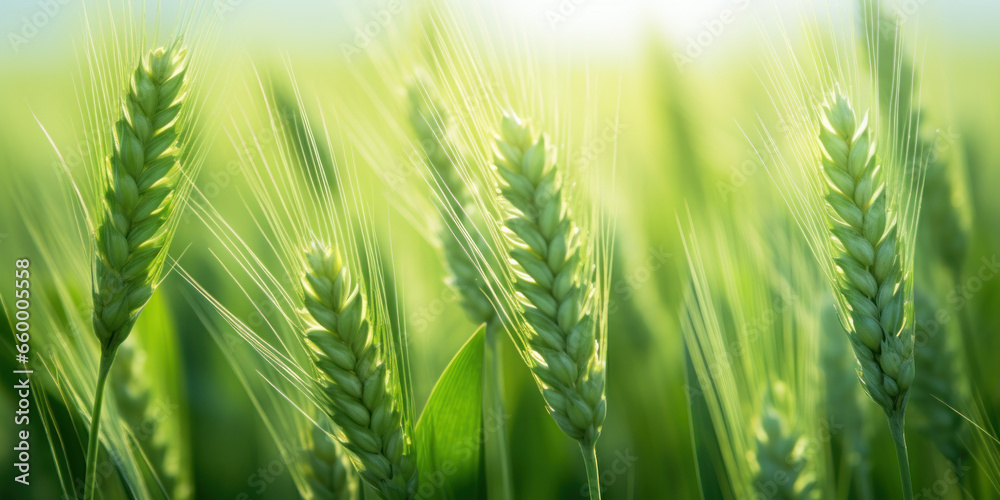 A mesmerizing view of a vibrant wheat field. A mesmerizing view of a vibrant wheat field.