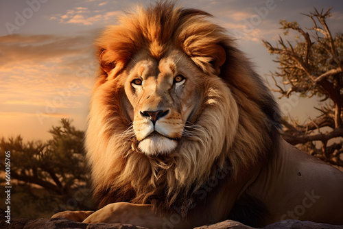 portrait of a lion