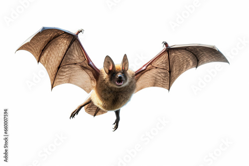 Obraz na płótnie bat isolated on white background,A photo realistic image of a bat in flight w salonie