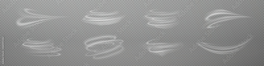 Cold winter wind texture. Holiday vector blizzard. Christmas effect of a cold blizzard. Vector PNG.