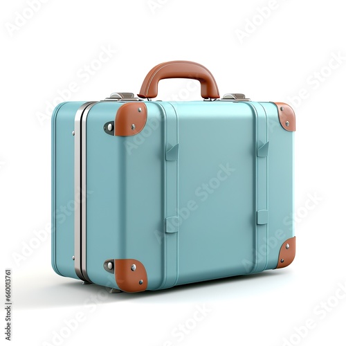 Travel suitcase isolated on a white background.