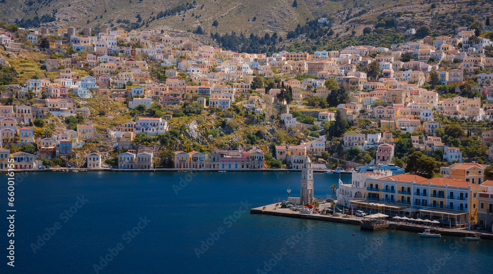 Symi Island, Greece islands holidays from Rhodos in Aegean Sea.