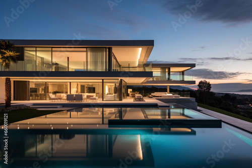 Contemporary Masterpiece: Captivating View of a Modern Villa, Expanding the Boundaries of Luxury Living with its Open-Concept Layouts © Moritz