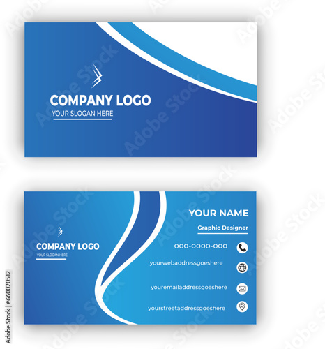 Gradient modern professional business card template design