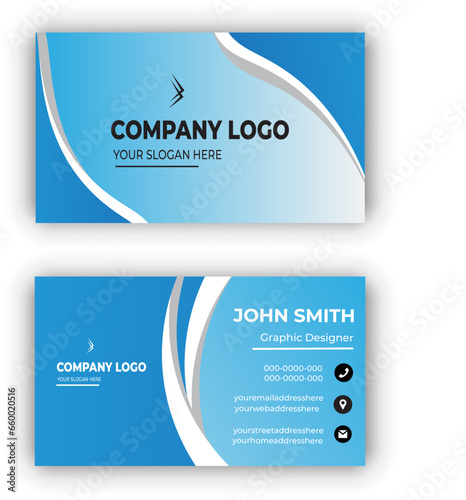 Gradient modern professional business card template design