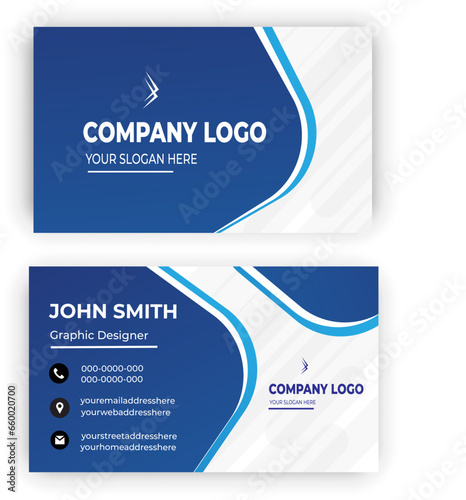 Gradient modern professional business card template design