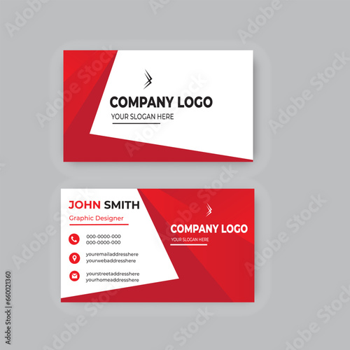 Gradient modern professional business card template design