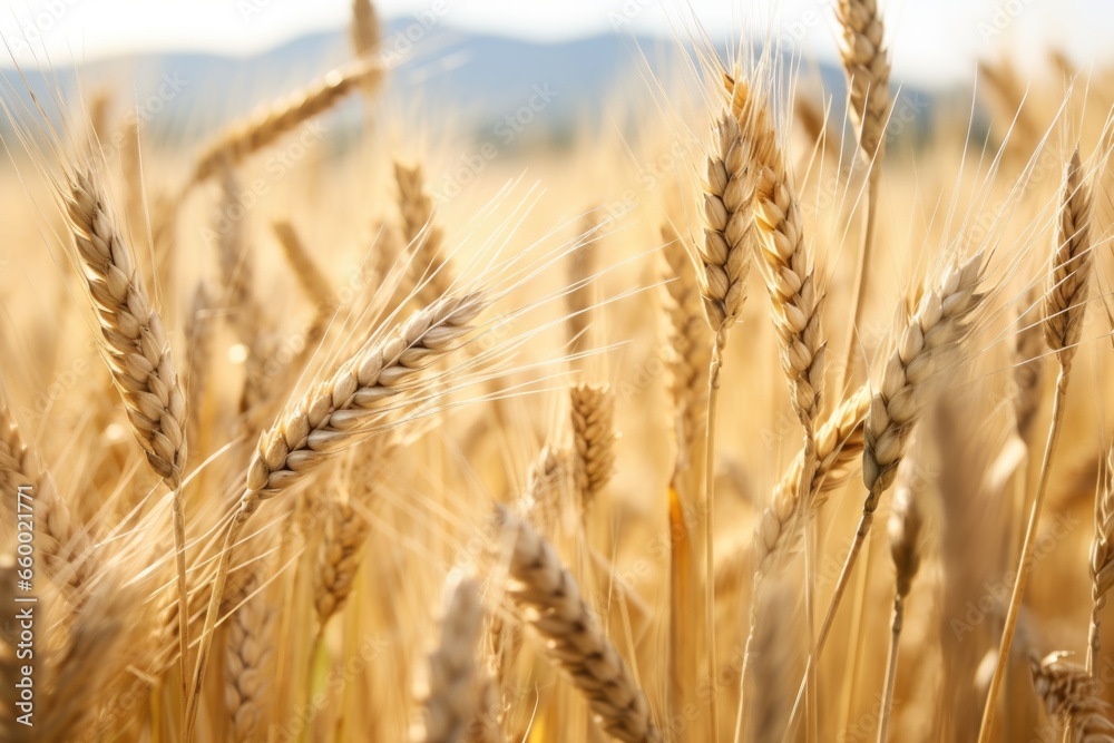close-up of textured wheat stalks in a field close-up of textured wheat stalks in a field