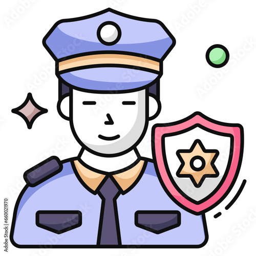 Perfect design icon of policeman 