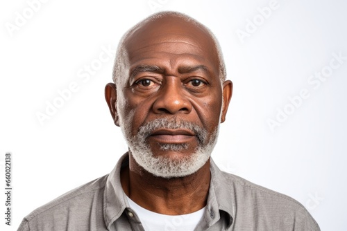 african american senior old man doubtful, thinking or choosing concept