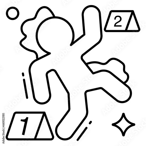 Modern design icon of murder trace