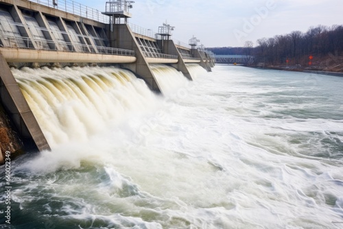 hydroelectric dam generating renewable power