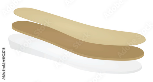 Shoe inserts layers. vector illustration