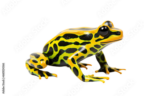 Toy Frog on a White Background Generative AI