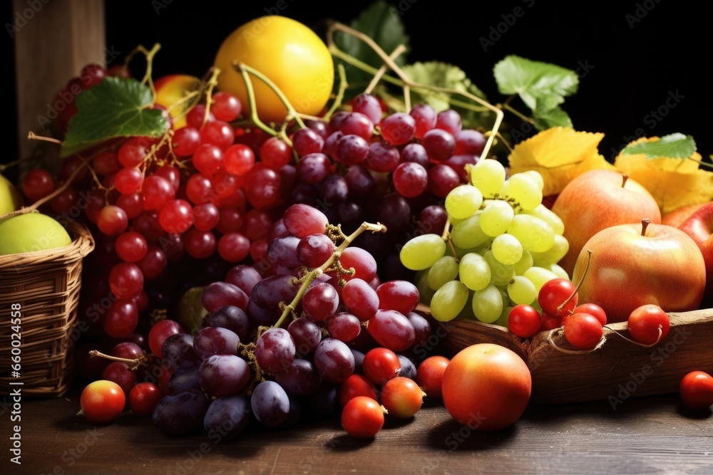 a variety of ripe fruits of different colors a variety of ripe fruits of different colors
