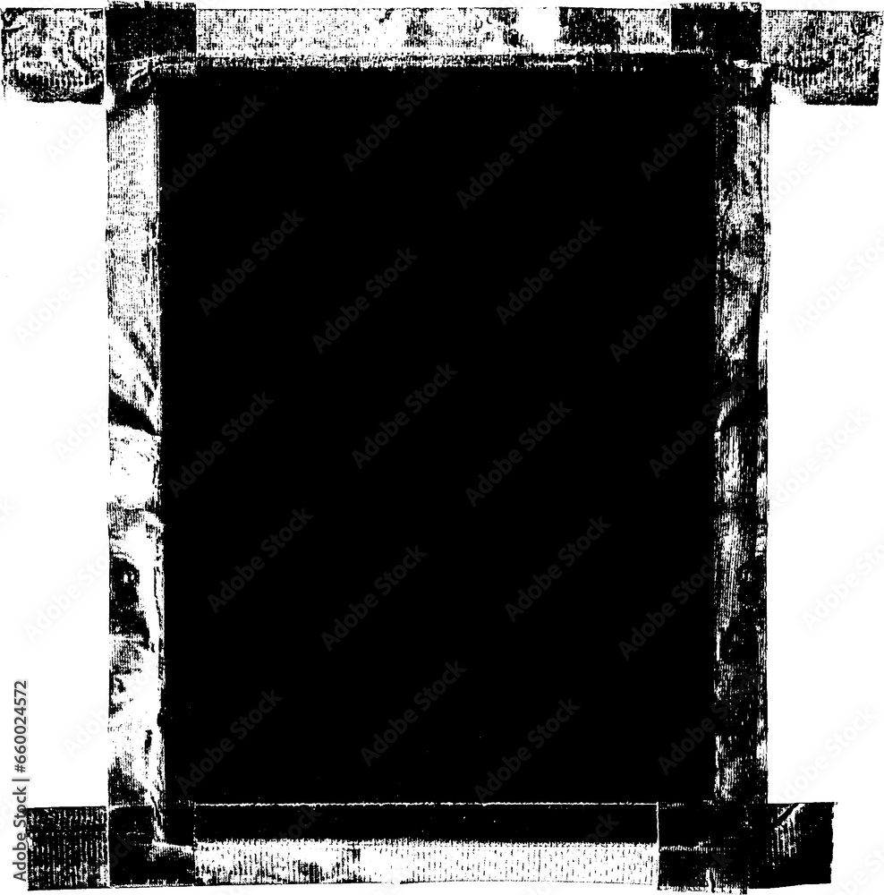 Taped frame texture with transparent background Taped frame texture with transparent background