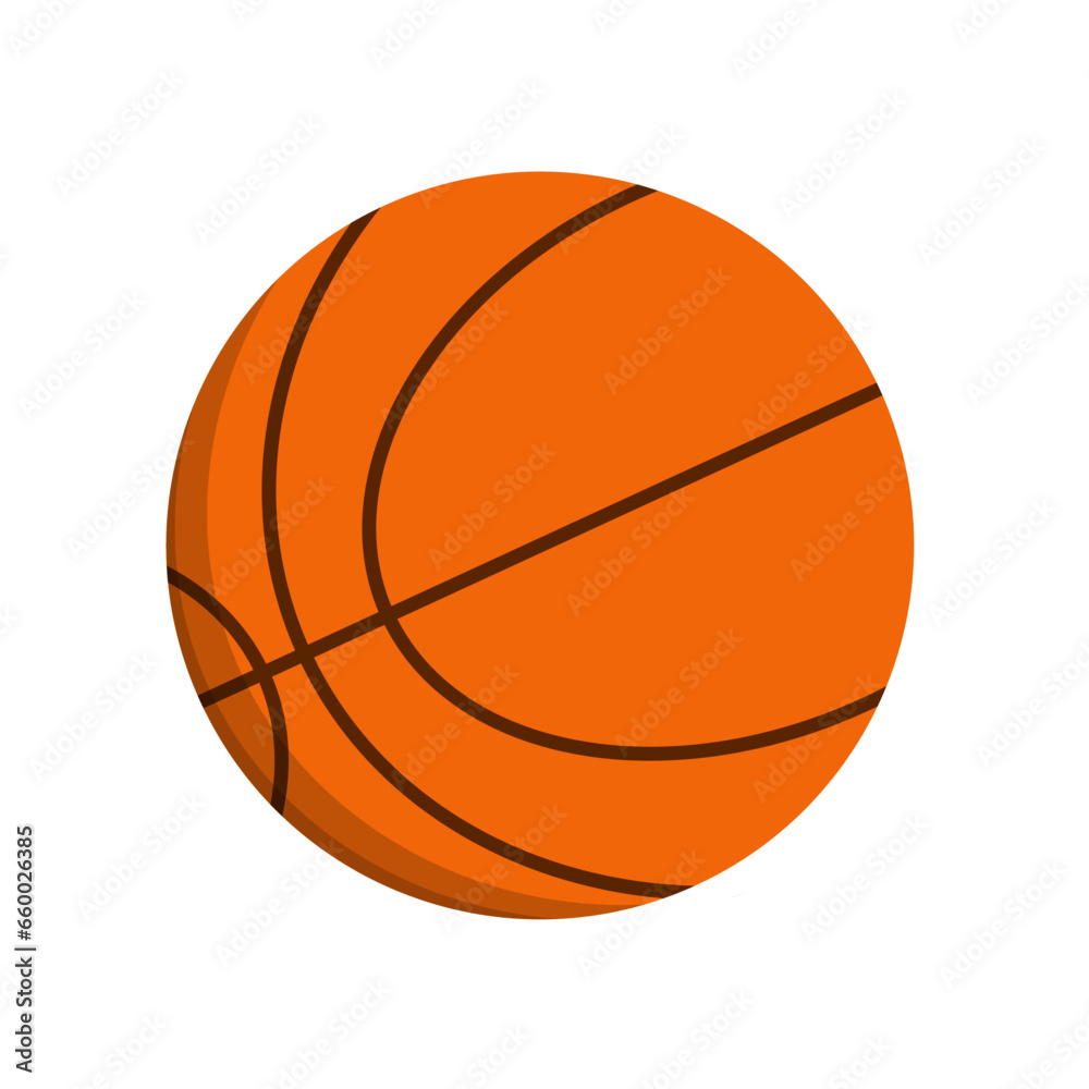 Sport basketball league team orange flat illustration