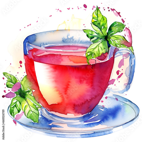 Szklanka herbaty owocowej ilustracja