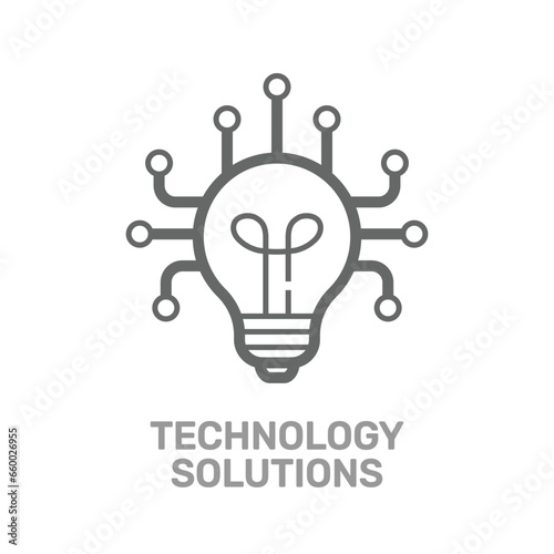 Creative solutions in electronic technologies. Vector linear icon isolated on white background. Editable Stroke. EPS 10