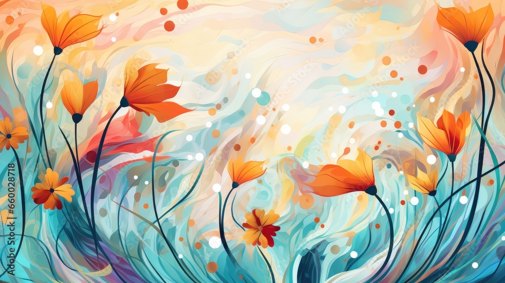 Beautiful flowers background - generative ai
