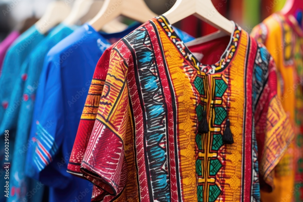 close up of african dashiki patterns