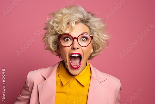 Woman Expressing Shock and Surprise with Her Mouth Open