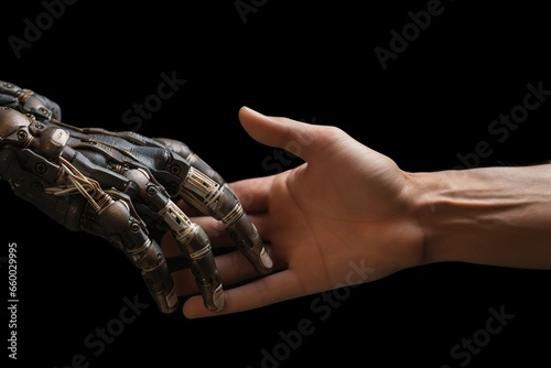 Handshake Between Human Hand and Robot Hand © Wall Art Galerie