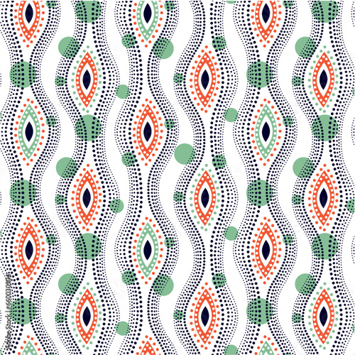 Geometric elliptical pattern a pair of eyes