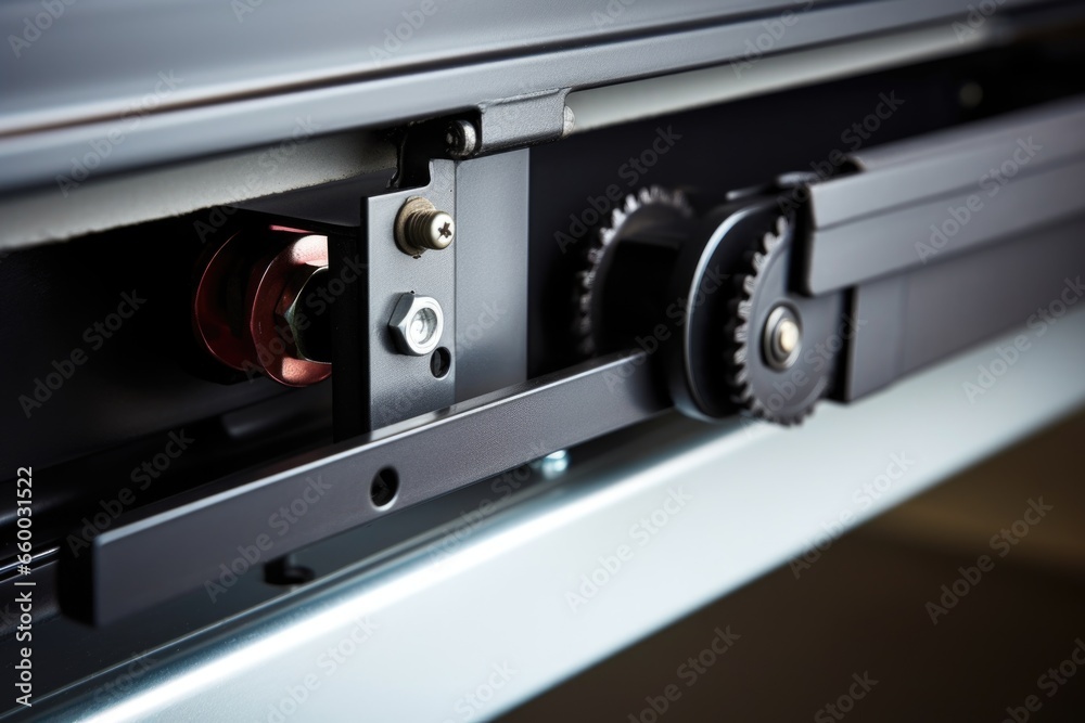 Obraz premium garage door belt drive mechanism close-up