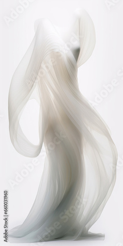 Ethereal Elegance  A Translucent Sculpture in White