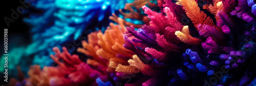 colorful high detailed macro image of sea corals  vivid multicolor textured wallpaper background of sea life corals reef