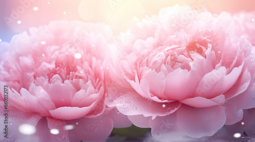 blue peonies flowers background