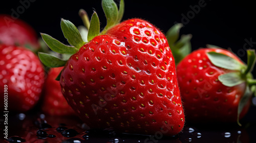 Capturing Nature's Beauty: Dynamic Visual of a Strawberry Half on a White Background