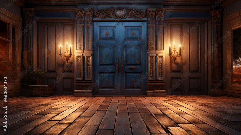 Open door with keys of house Open door with keys of house