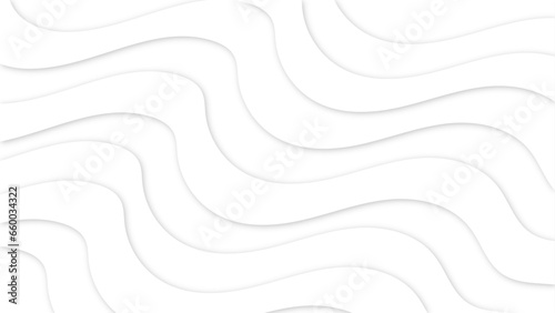 Wavy white layers abstract background. Abstract white background with layered wavy lines. vector illustration. Minimalist modern graphic design element cutout style concept for banner, flyer, card,