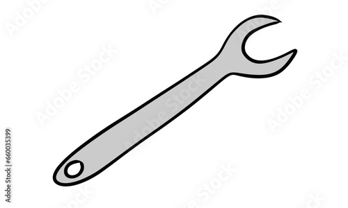 wrench isolated on white background