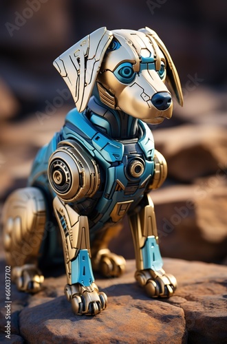 Robot dog  cyborg theme  robotic animals  technology