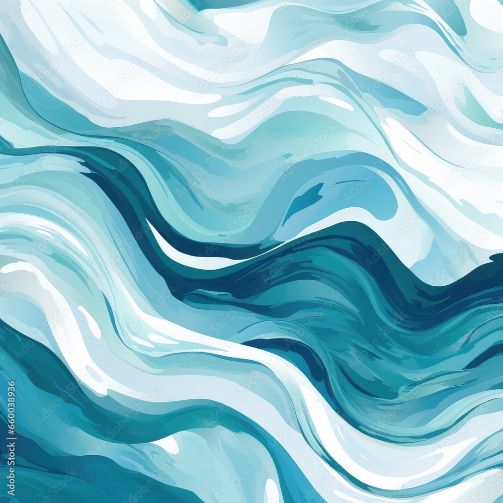 abstract blue wave background - generative ai