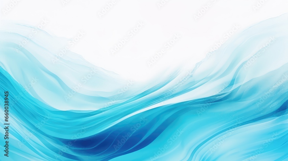 Naklejka premium abstract blue wave background - generative ai
