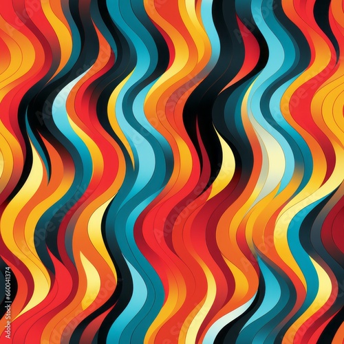 chaotic bright multicolored graphic seamless pattern