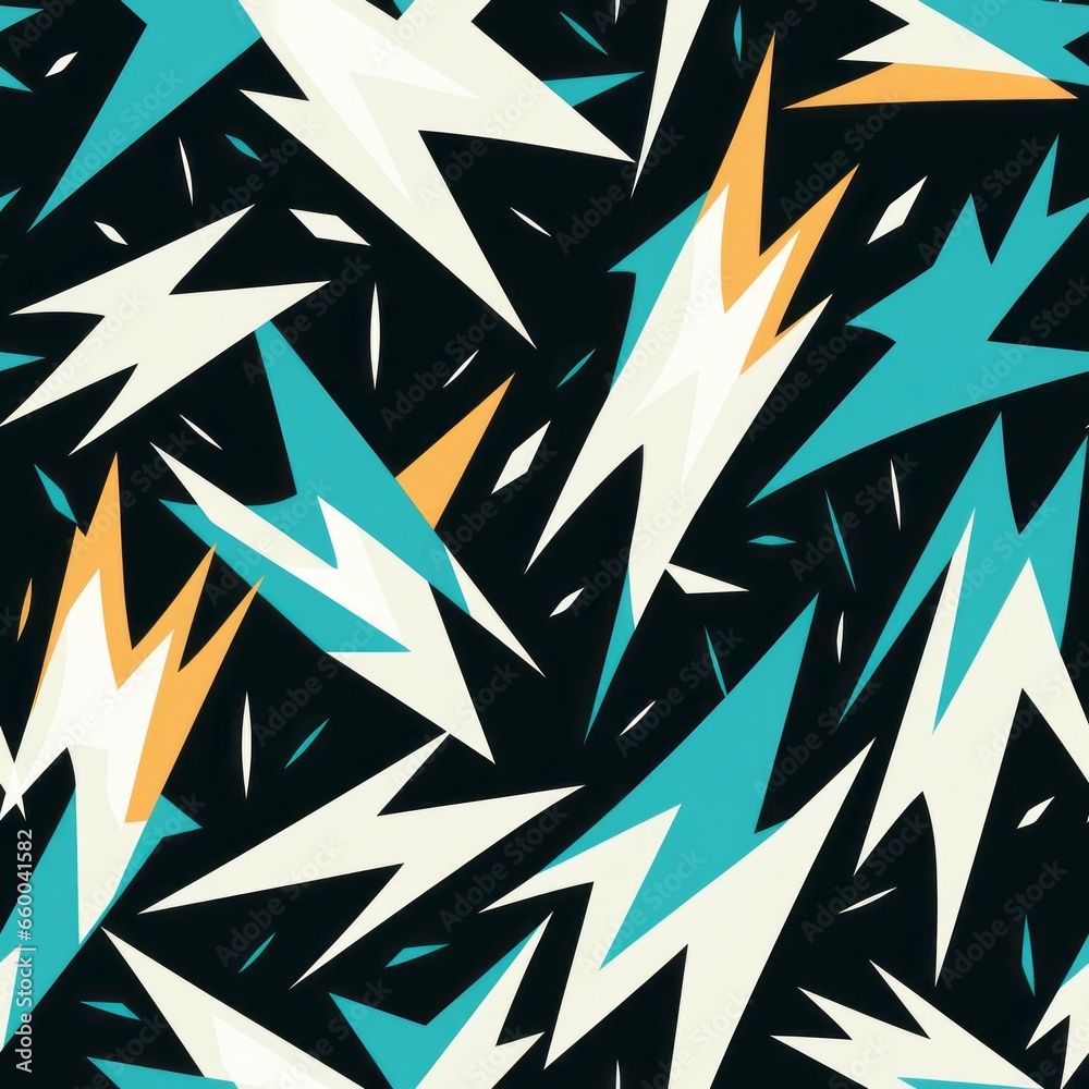 chaotic bright multicolored graphic seamless pattern