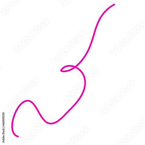 Pink Thread Line Vector 