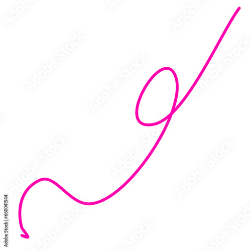 Pink Thread Line Vector 