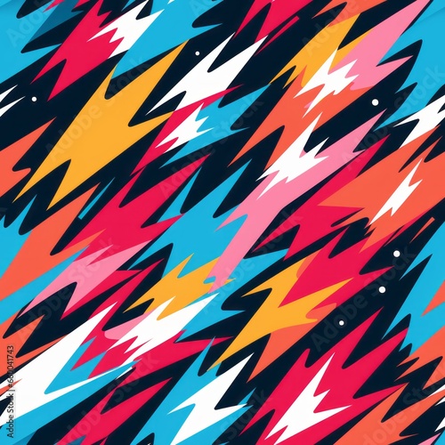 vibrant multicolored graphic seamless pattern