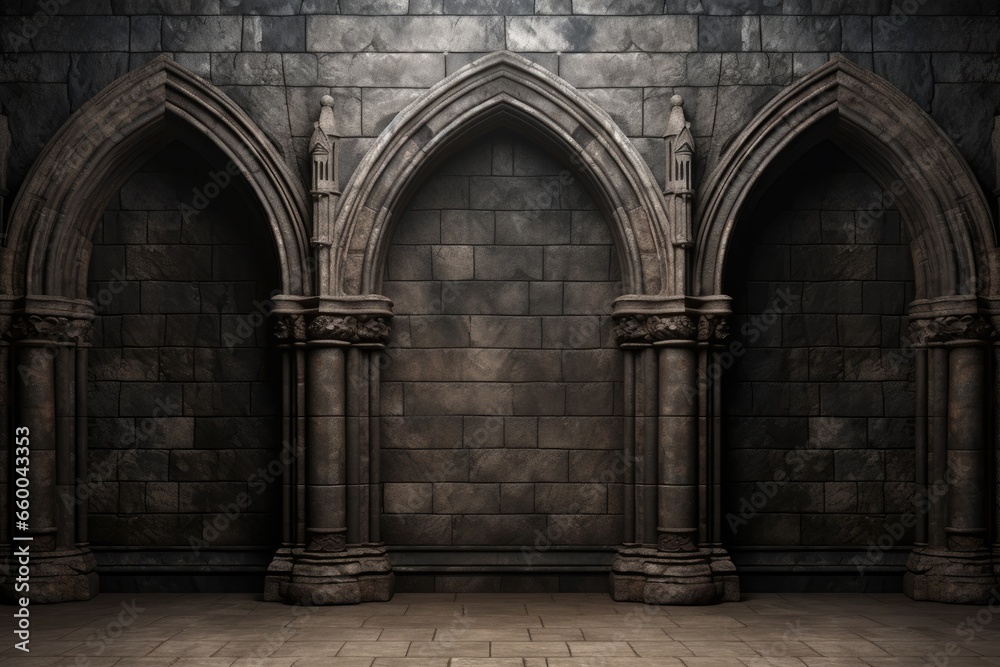 Gothic Reminiscent Stone Wall Background
