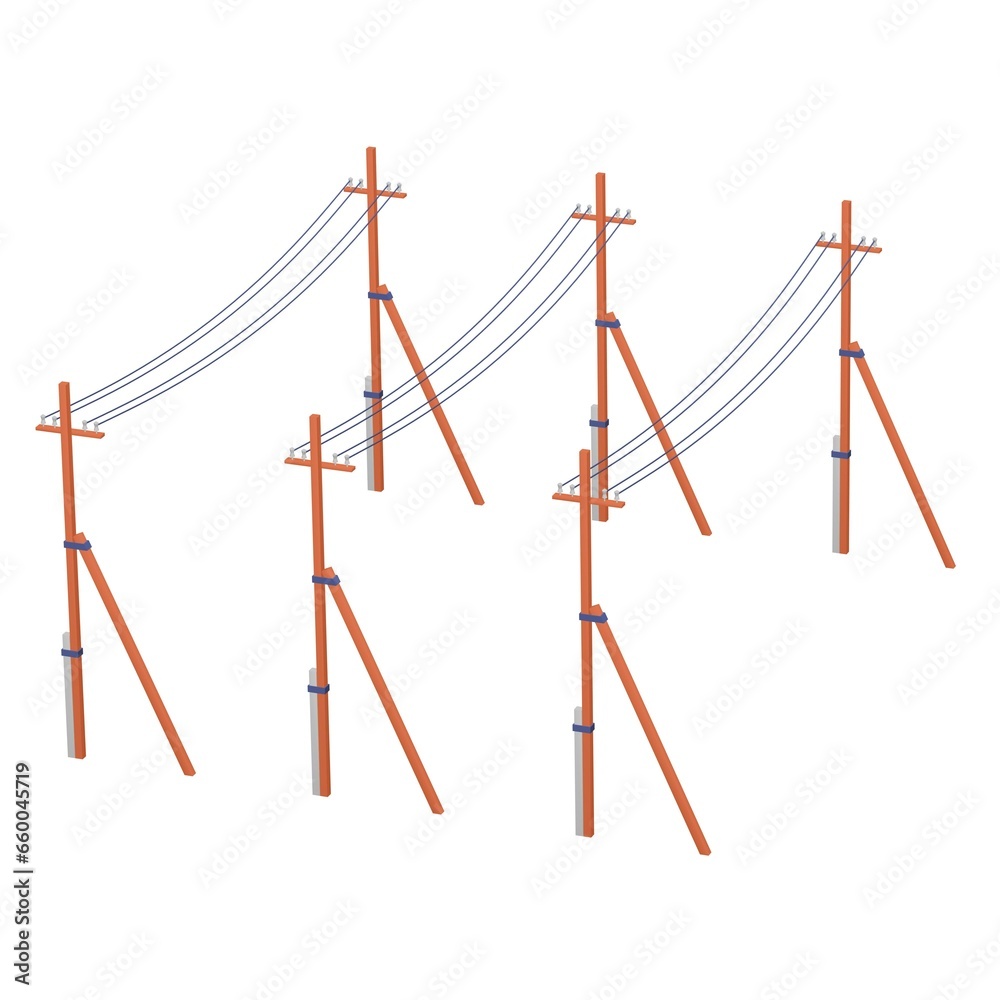 Fototapeta premium Electrical transmission tower pylon