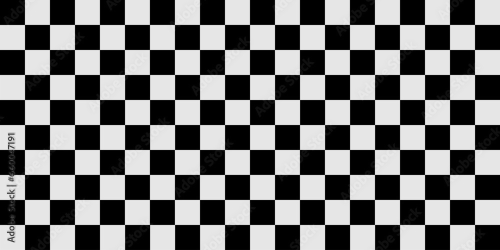 Fototapeta premium Abstract chess Pattern square seamless black and white colors. vector eps 10