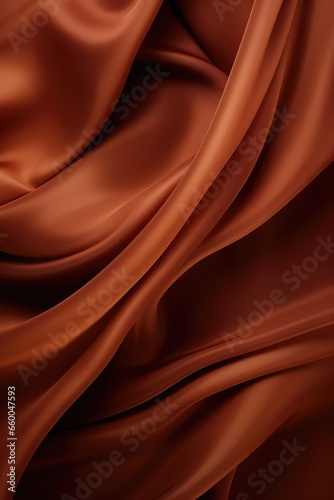 Brown silk background - generative ai